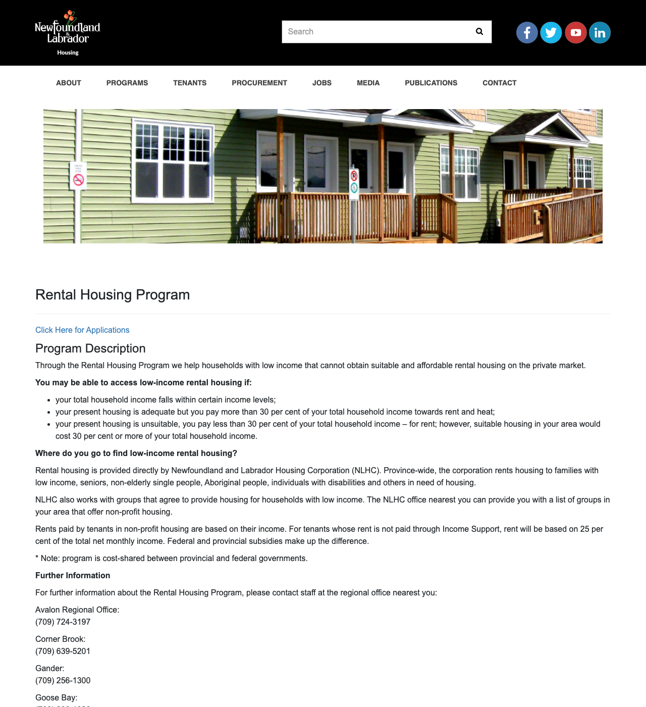 Canada-Newfoundland and Labrador Housing Benefit (CNLHB) — official application page